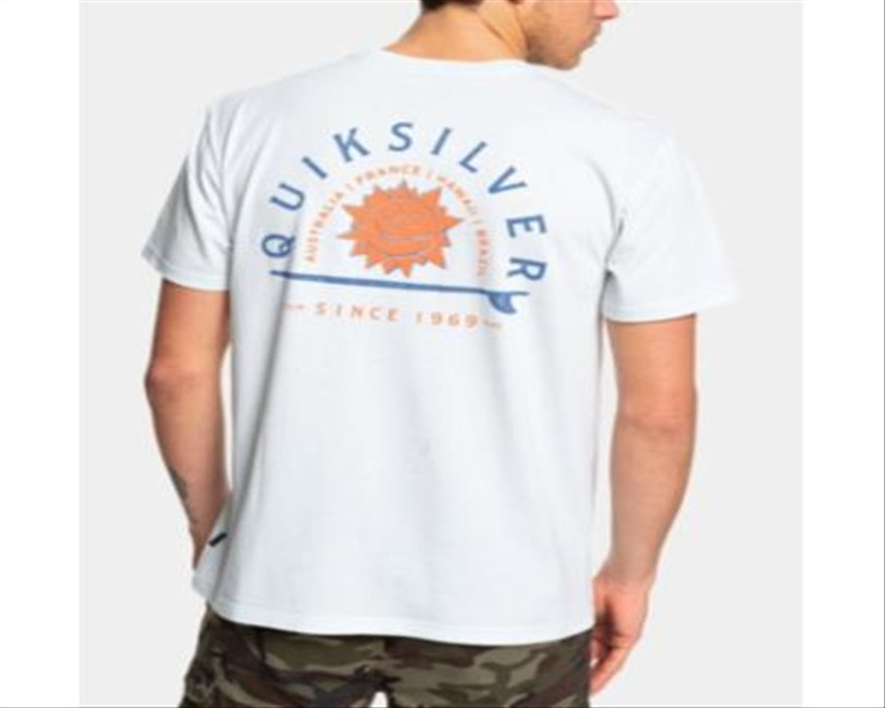 Quiksilver Men's Lost Sun Logo T-Shirt Charcoal Size Small