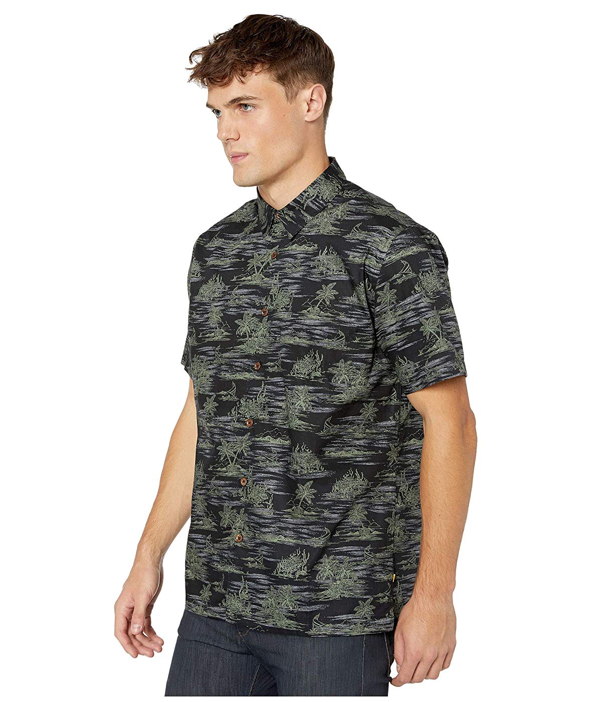 Quiksilver Men's Shaka Bay Shaka Bay Shirt Black Size Large