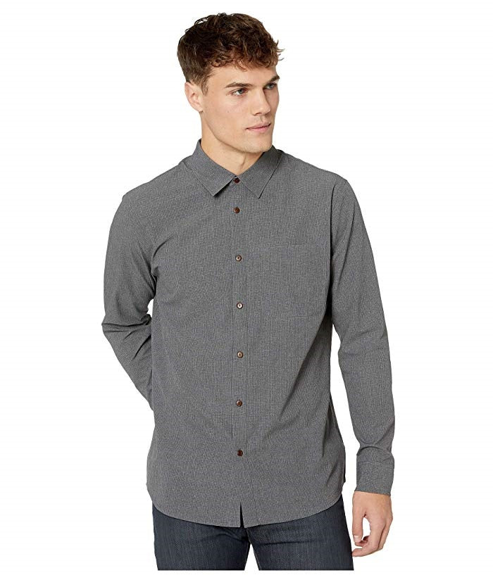 Quiksilver Men's Shirt Button Up Waterman Collection Black Size XX-Large