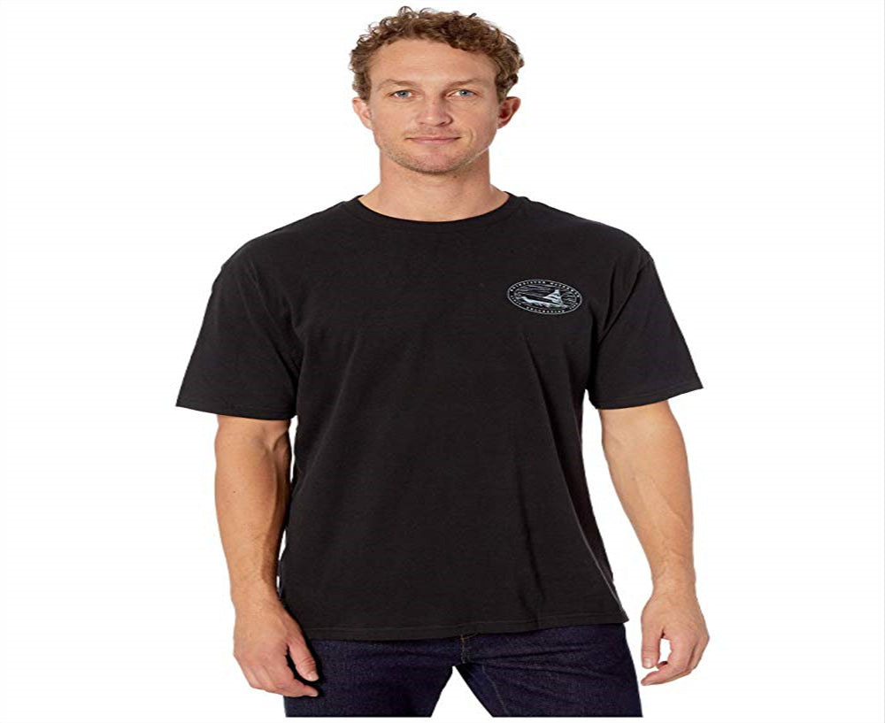 Quiksilver Men's Waterman Lets Go QMT0 Shirt Black Size Small