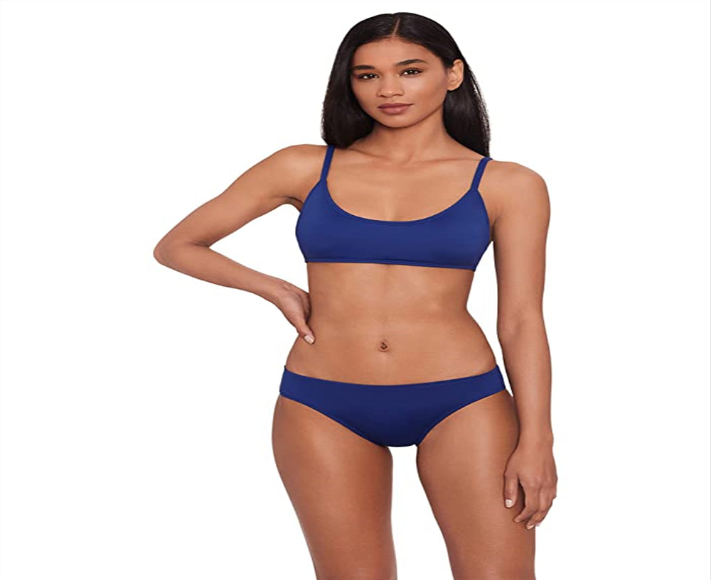 Ralph Lauren Women's Beach Club Solids Scoop Underwire Top Blue