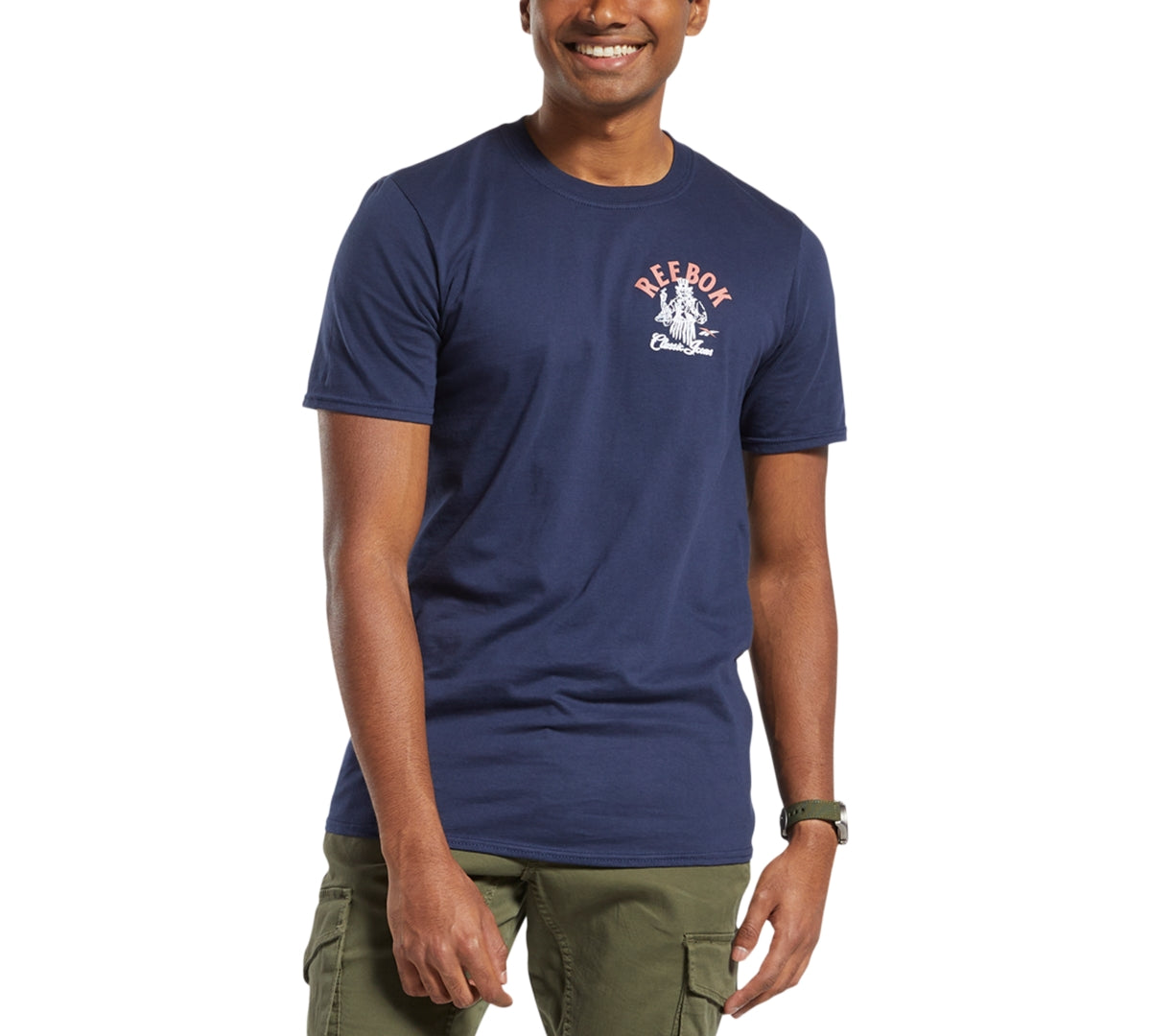 Rebook Men's Icon T-Shirt Blue Size Small