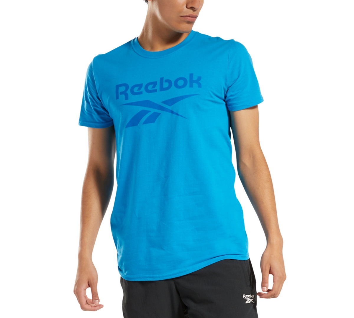Reebok Men's Identity Logo Graphic T-Shirt Blue Size Small
