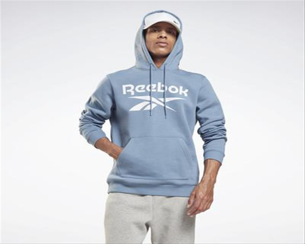 Reebok Men's Identity Logo Hoodie Blue Size XXX-Large