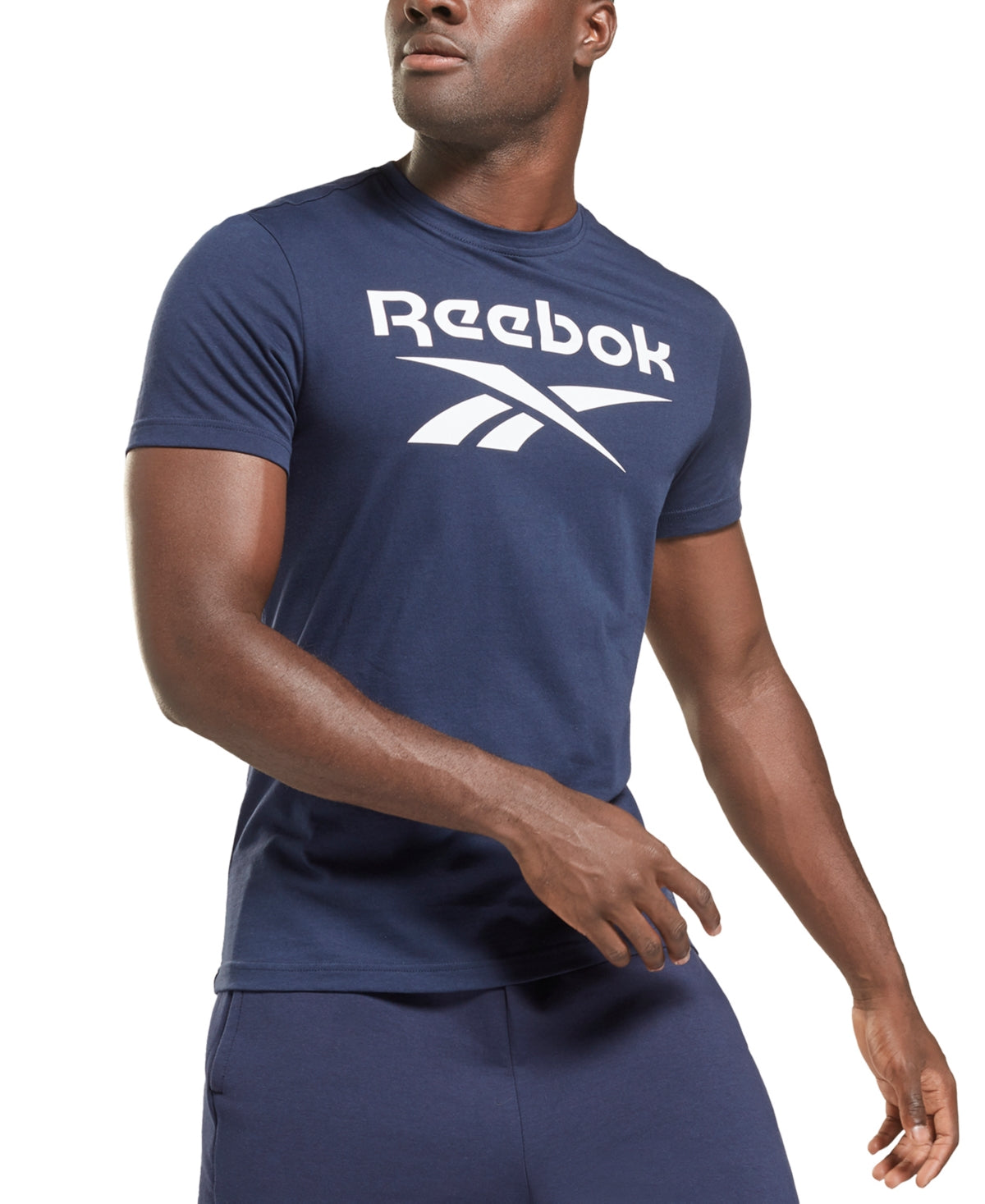 Reebok Men's Logo T-Shirt Blue Size Medium