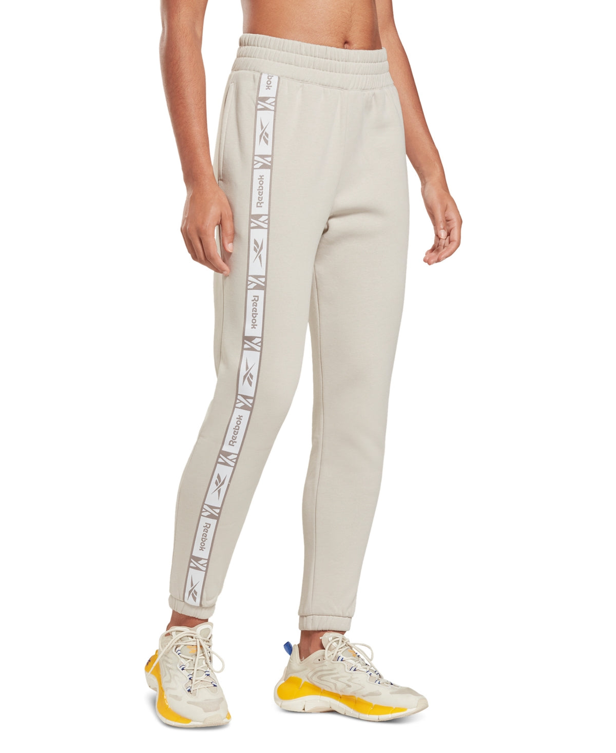 Reebok Women's Logo Tape Jogger Pants Brown Size XX-Large