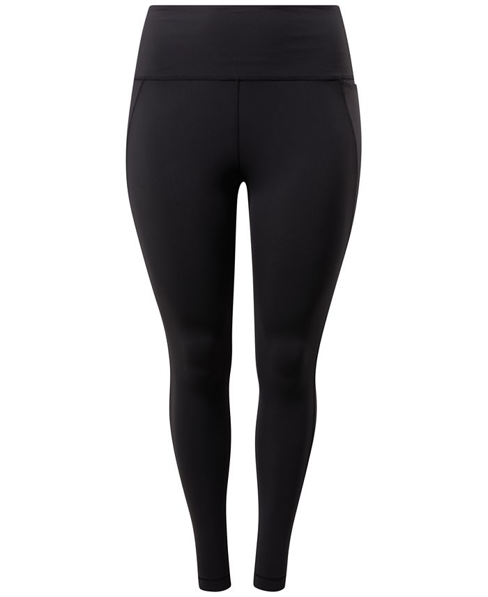 Reebok Women's Lux High Waisted Full Leggings Black Size 4X