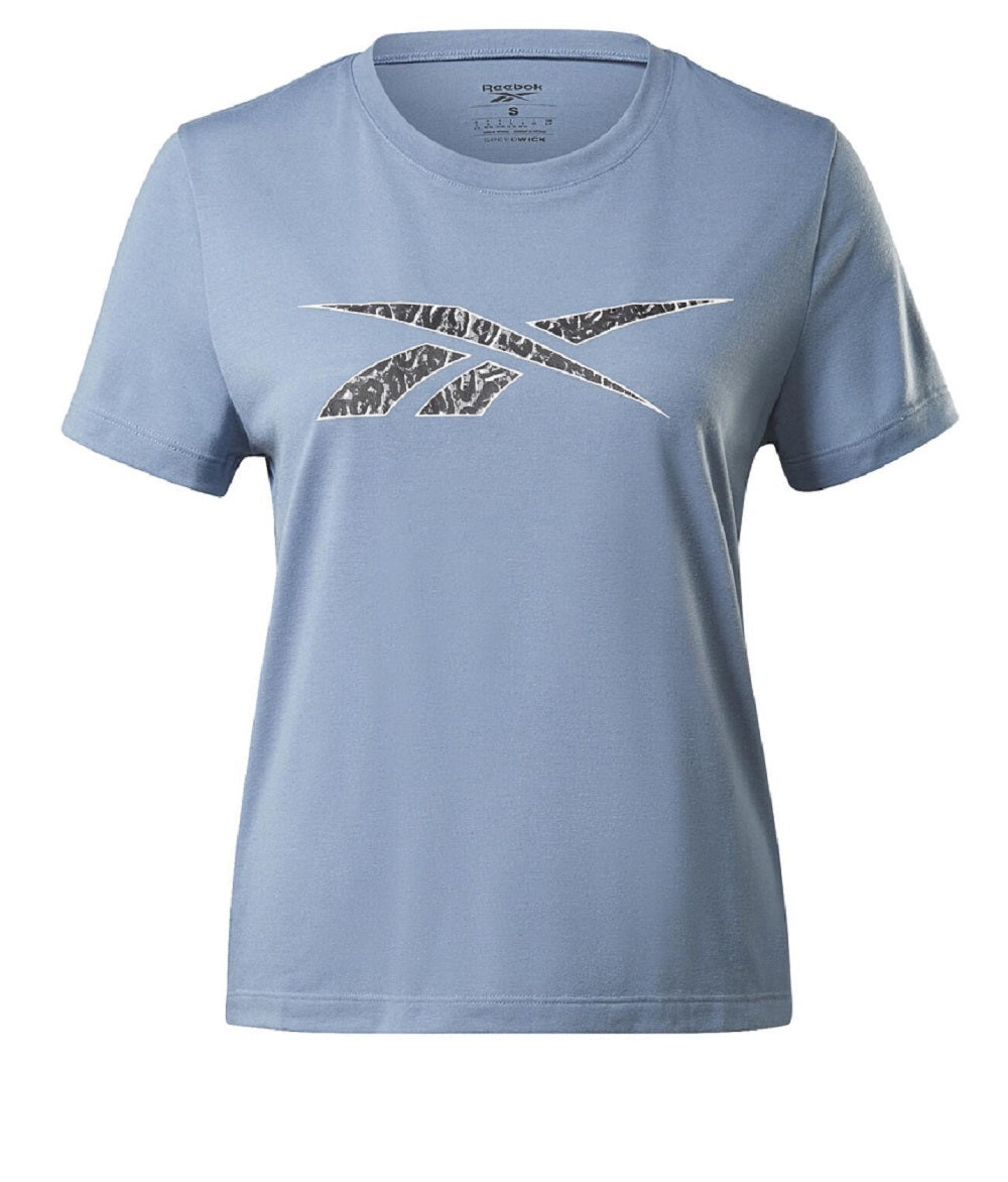Reebok Women's Modern Safari Logo T-Shirt Blue Size Small