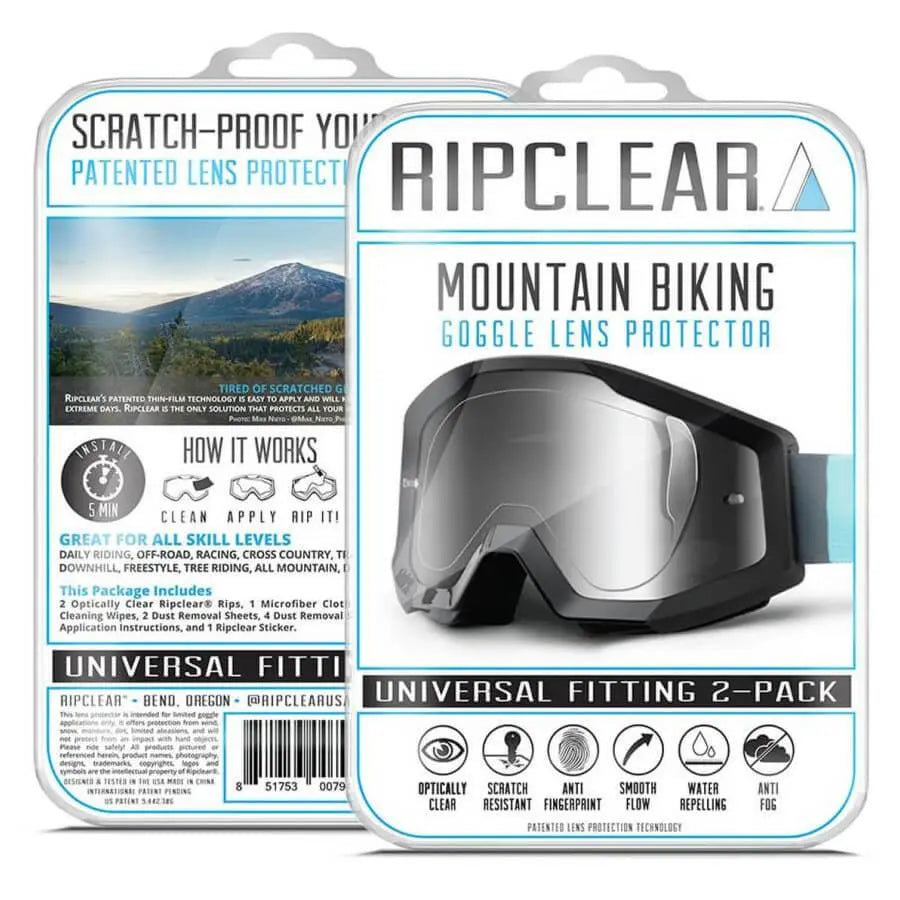 Ripclear Mountain Biking Goggle Lens Protector (2 Pack)