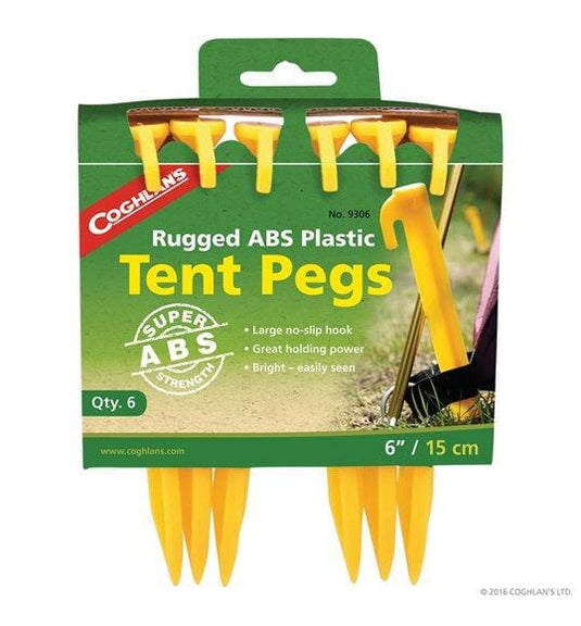 Rugged ABS Plastic Peg Tent Stakes 6.0"