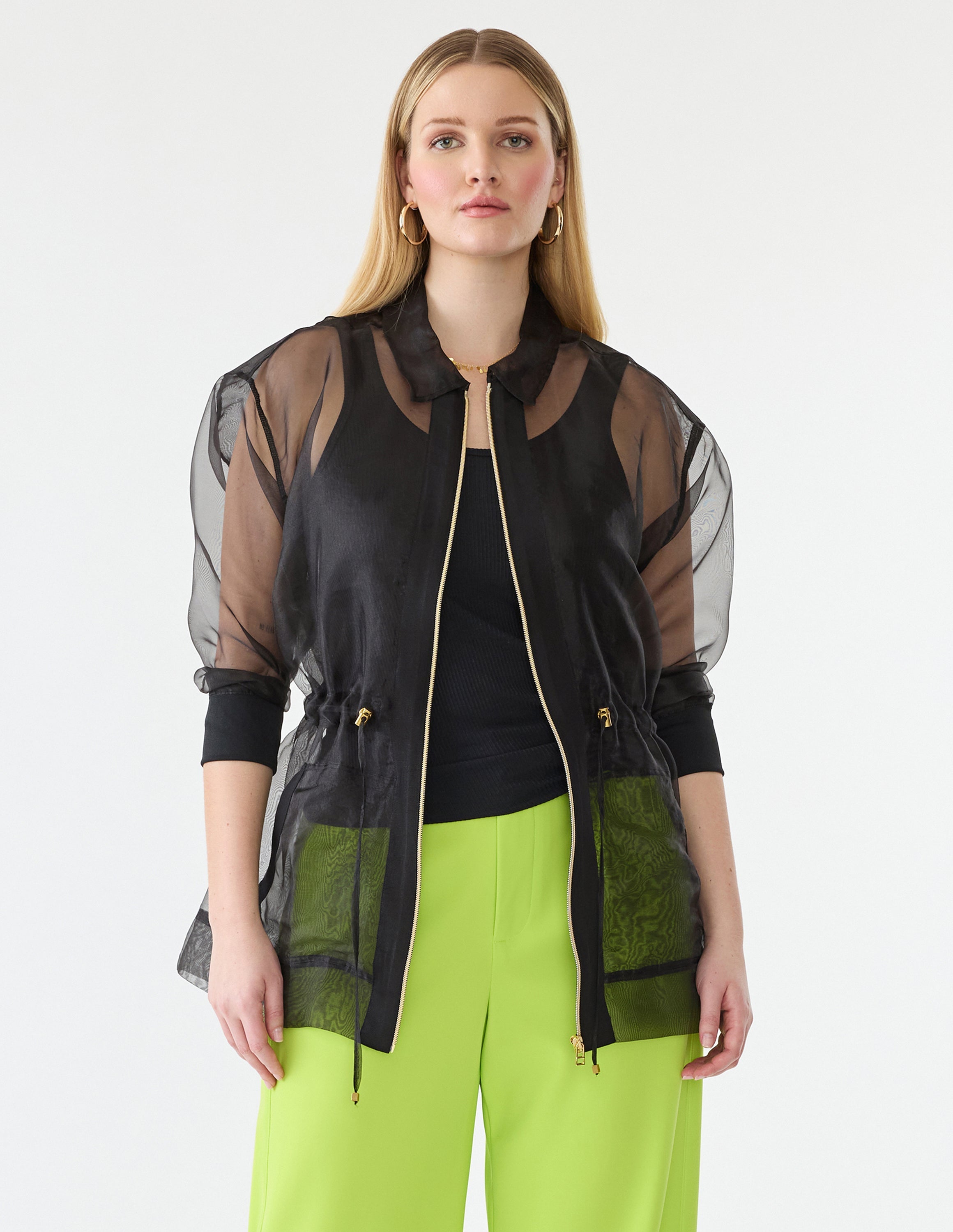 Sheer Cinched Jacket