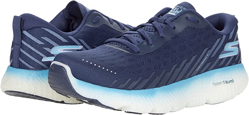 skechers women's go run maxroad 5 running shoes blue