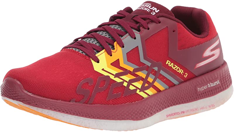 Skechers Women's Go Run Razor 3 Running Shoe Red/Orange 5 Us Men 6.5 Us Women Red Size 5 Us Men's/6.5 Us Women's
