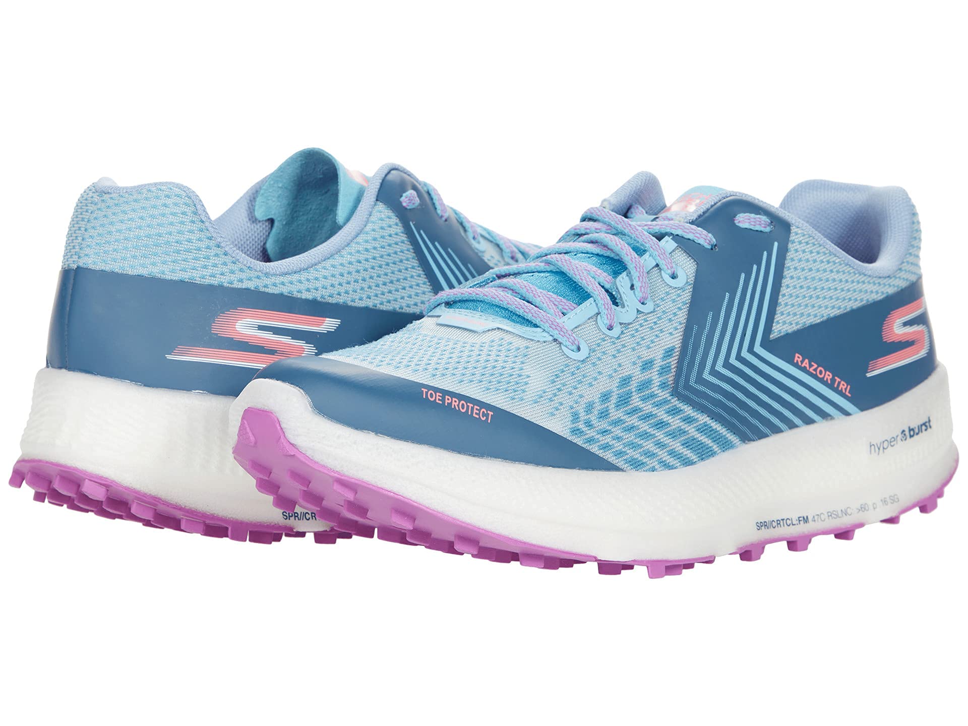Skechers Women'S Go Run Razor Trl Running Shoes Blue/Purple