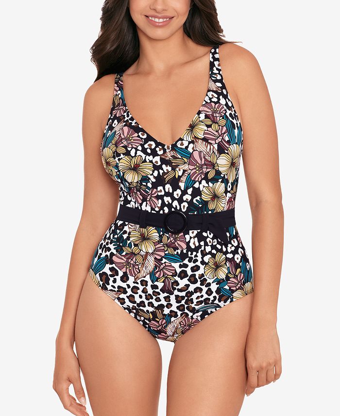 Skinny Dippers Women's Desert Rose Lickity Split One Piece Swimsuit Black Size Small