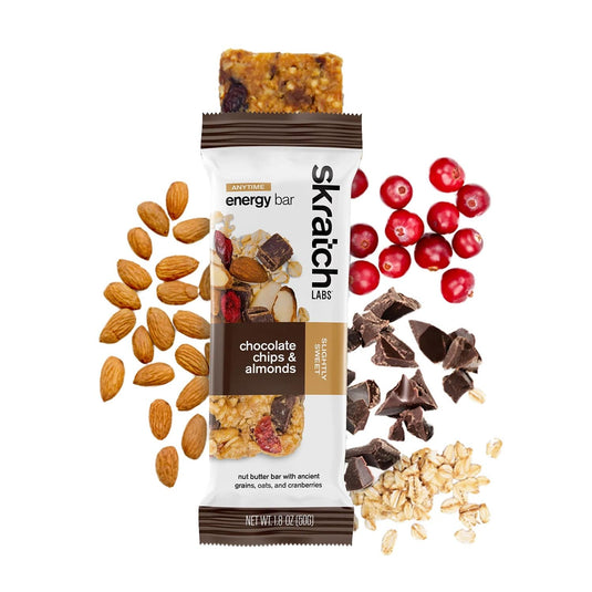Skratch Labs Energy Bar Sport Fuel Almond Chocolate Chip Energy Bar