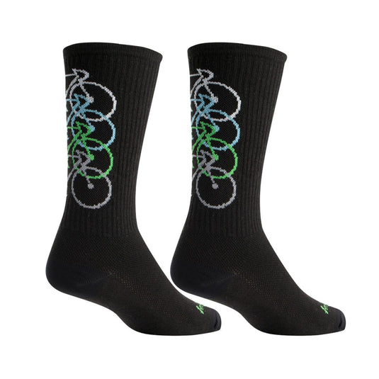 SockGuy Stacked 8" Wool Crew Socks