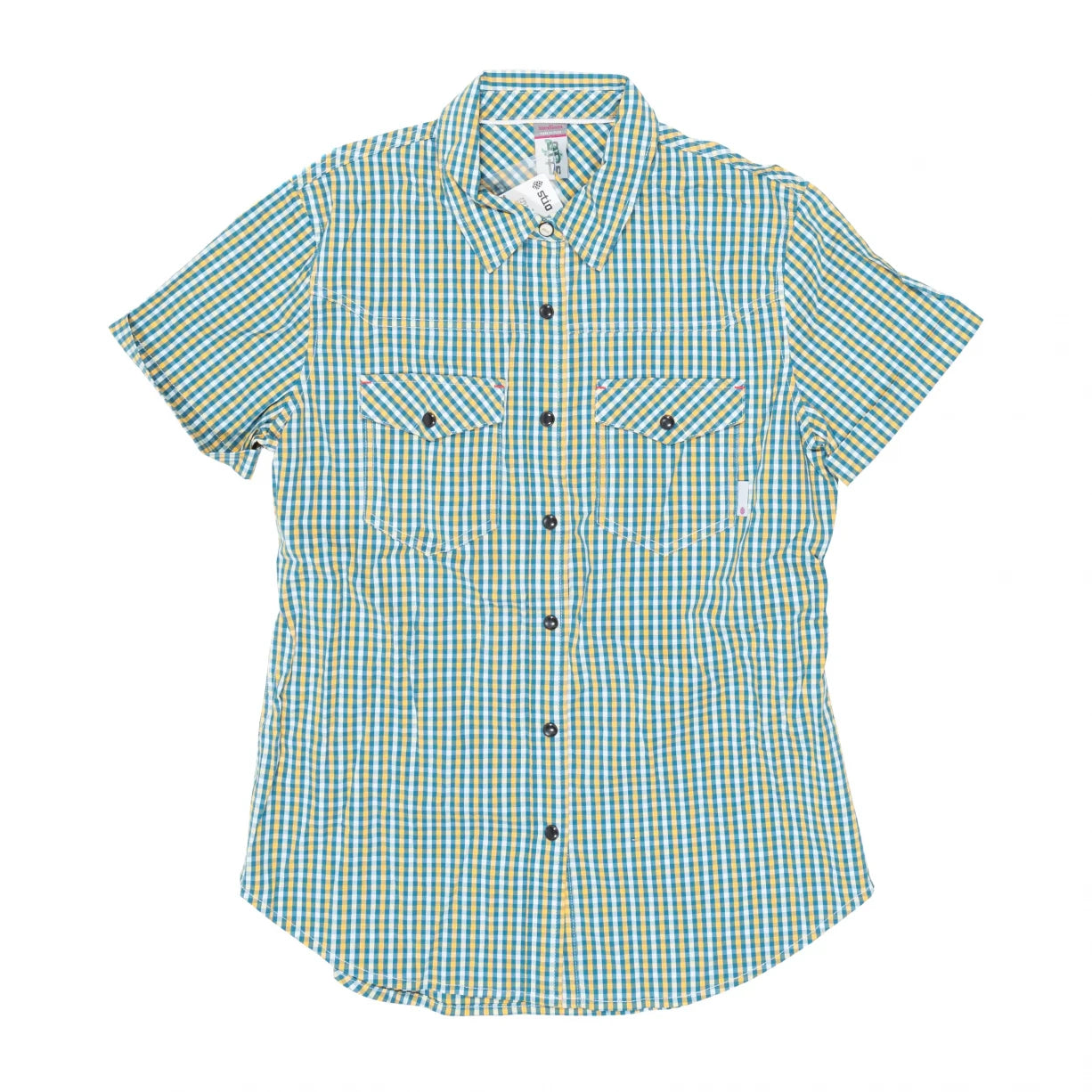 Stio Microcheck Plaid Short Sleeve Shirt - Women's (SAMPLE)