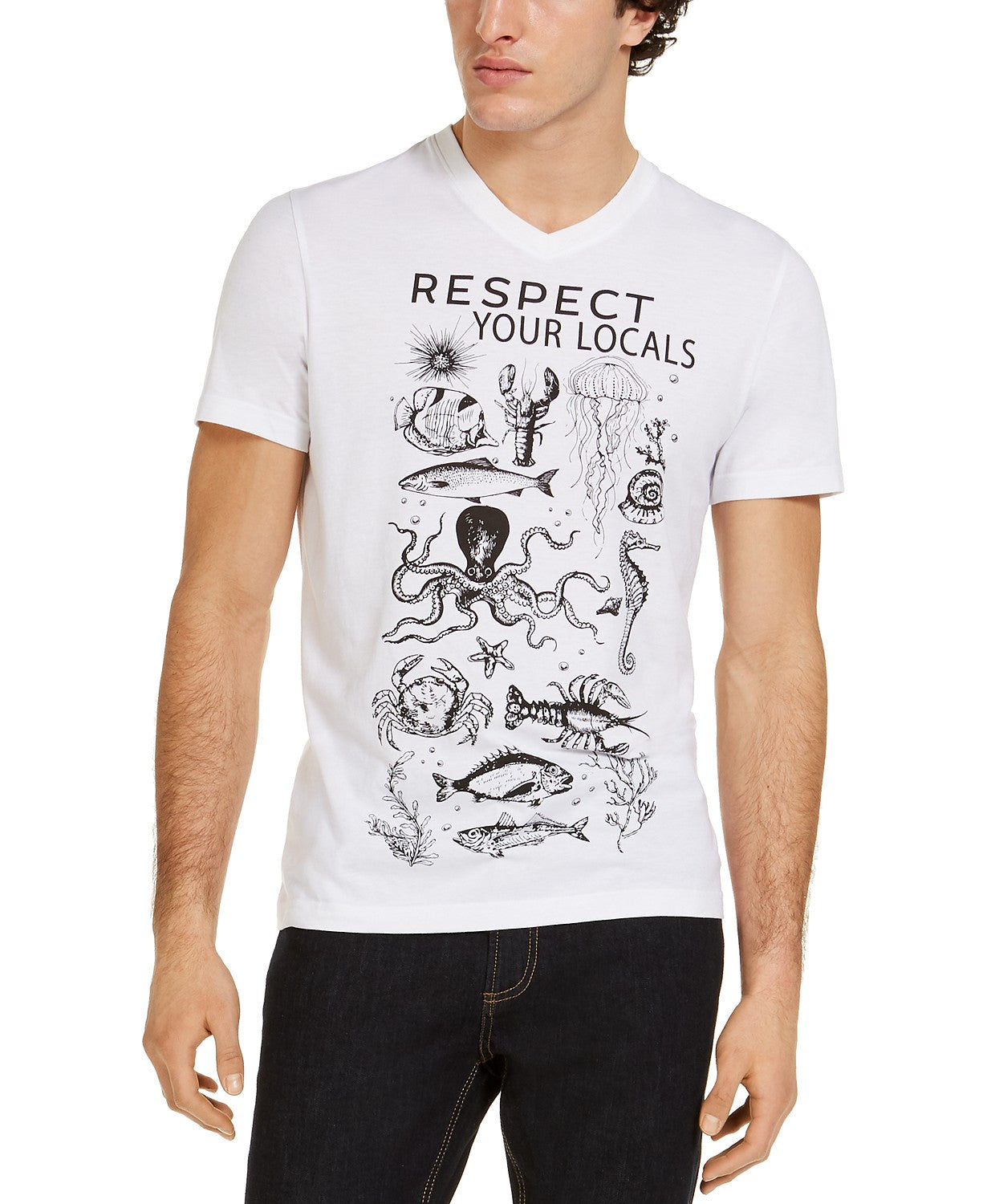 Sun + Stone Men's  Respect Your Locals T-Shirt Size Small
