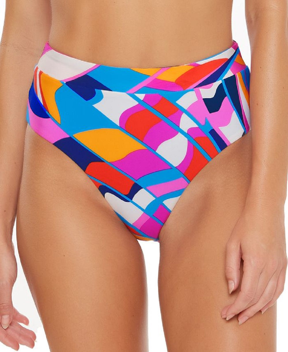 Trina Turk Women's Rio Reversible High Waist Bikini Bottoms Swimsuit Multicolor Size 6
