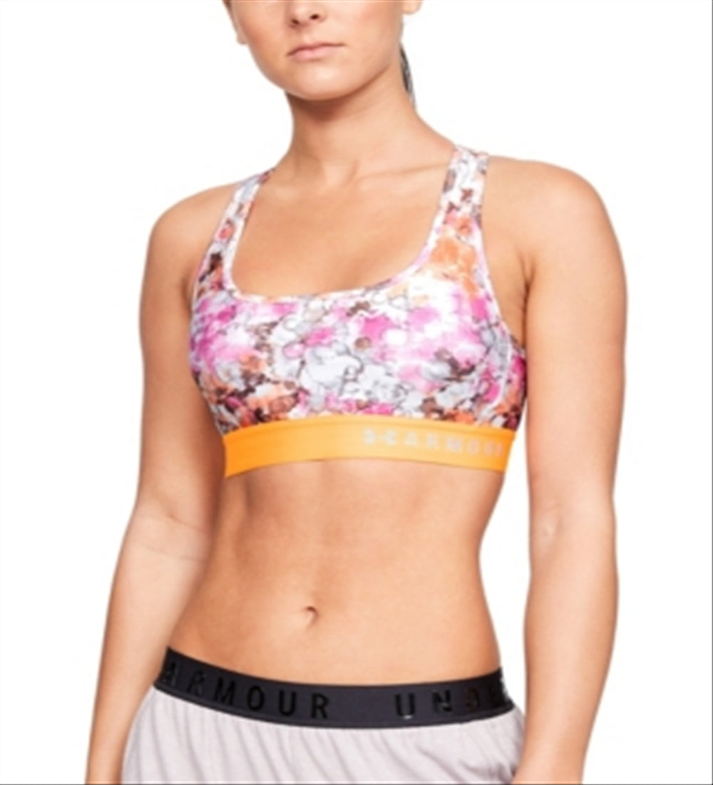 Under Armour Women's our Mid Sutien Roz Alb Bra White Size Medium