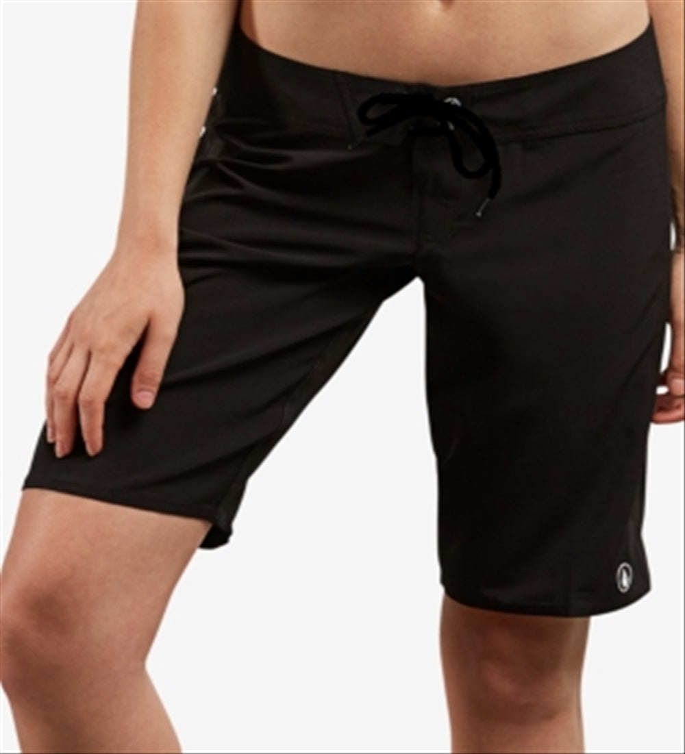 Volcom Junior's Simply Solid Swim Cover up Shorts Black Size 0