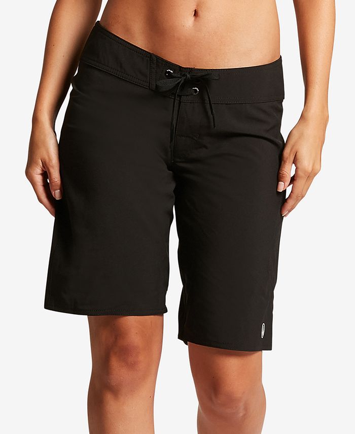 Volcom Junior's Simply Solid Swim Cover Up Shorts Swimsuit Black
