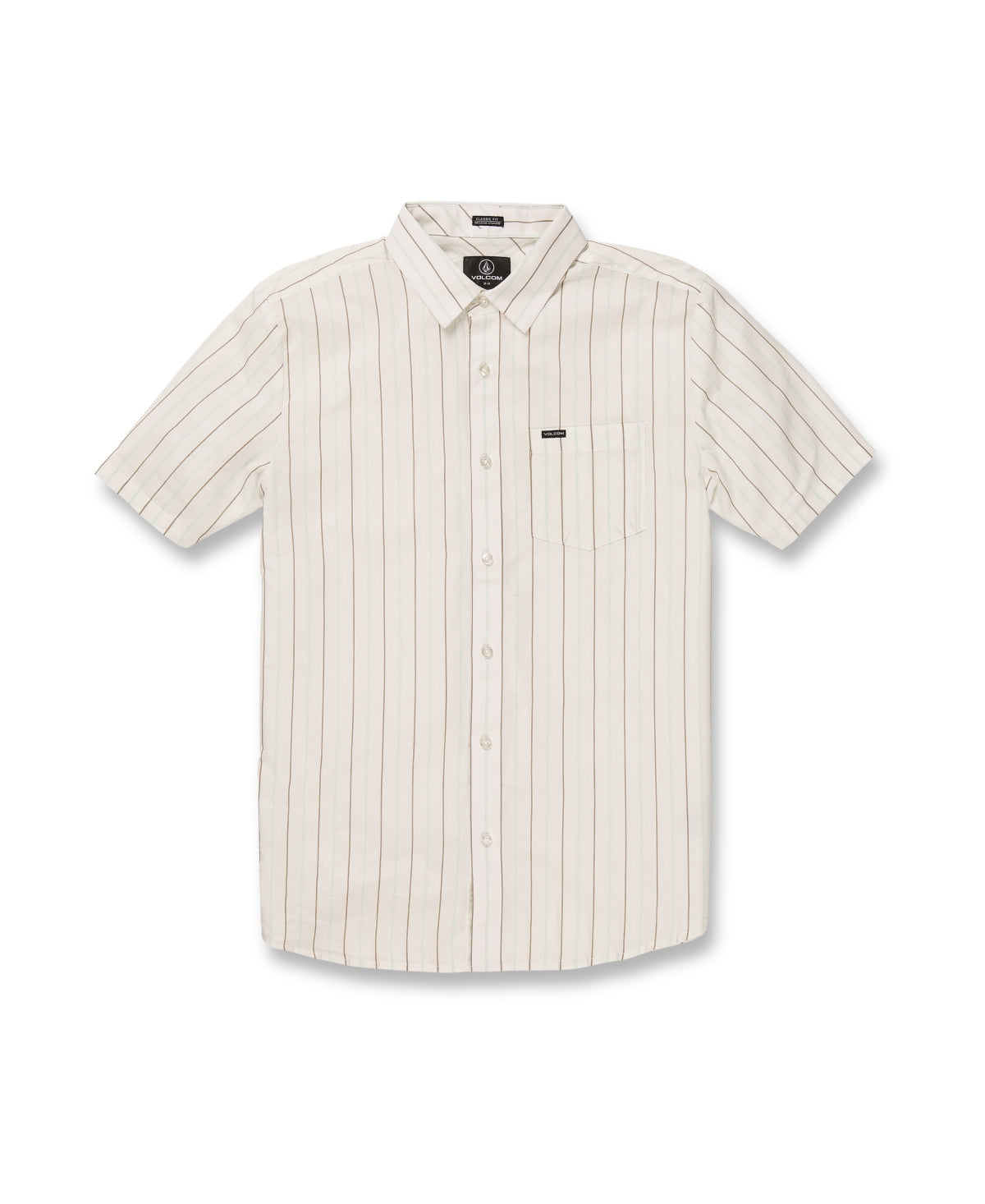Volcom Men's Boiler Woven Short Sleeve Woven Tops Beige Size Large