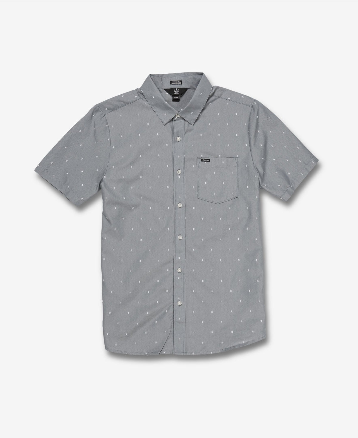 Volcom Men's Eanes Short Sleeve Shirt Blue Size X-Large