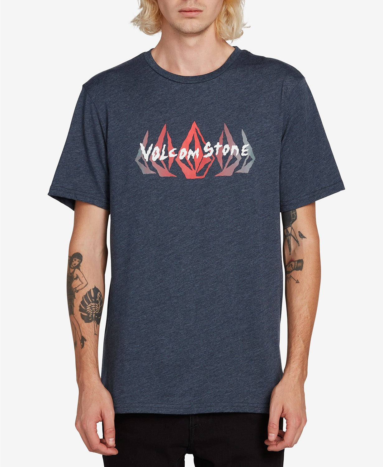Volcom Men's Logo T-Shirt Blue Size Small