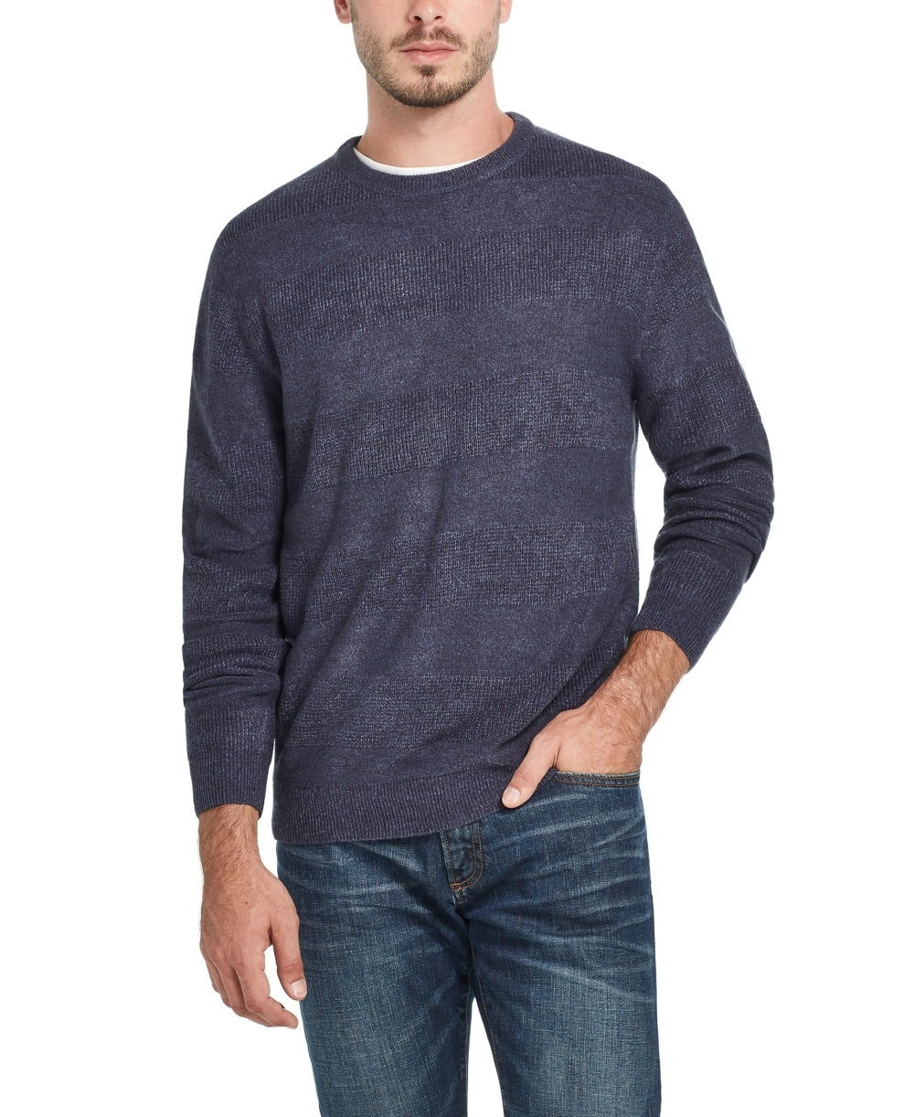 Weatherproof Vintage Men's Soft Touch Striped Sweater Blue Size Small