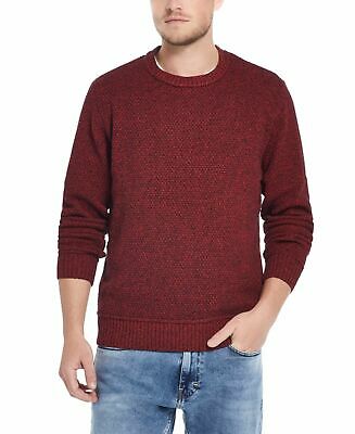 Weatherproof Vintage Men's Solid Mesh Stitch Sweater Pink