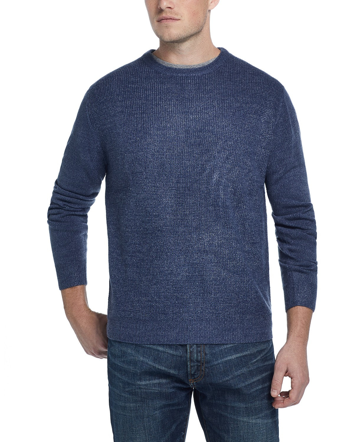 Weatherproof Vintage Men's Waffle Knit Sweater Medium Blue Size Small