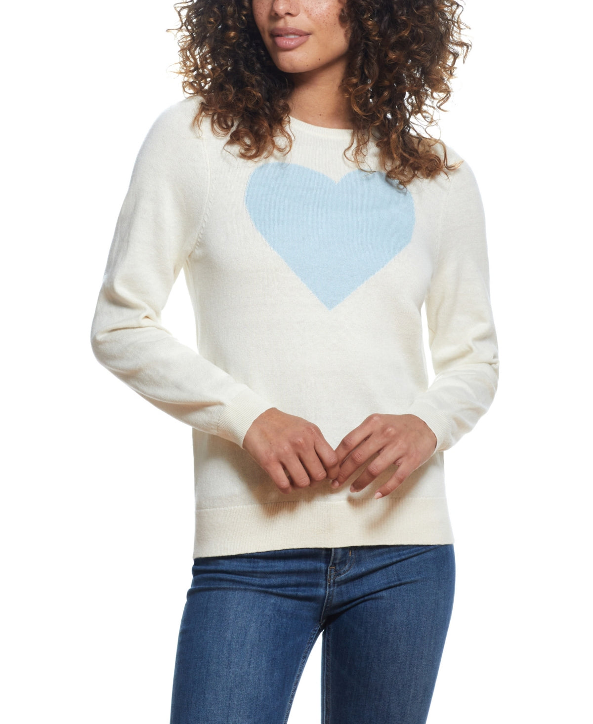 Weatherproof Vintage Women's Knit Long Sleeve Crewneck Sweater White Size Small