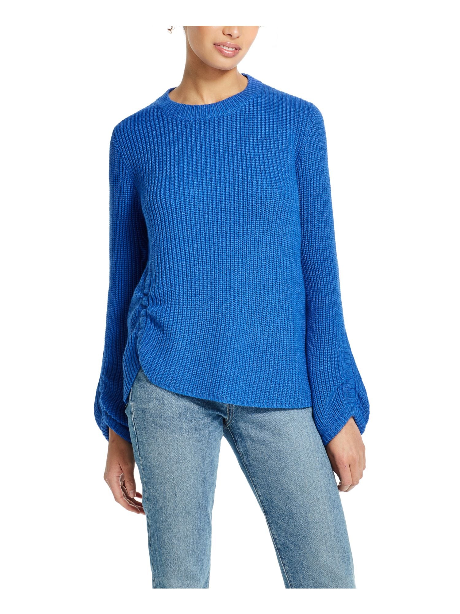Weatherproof Vintage Women's Long Sleeve Crew Neck Sweater Blue Size Medium